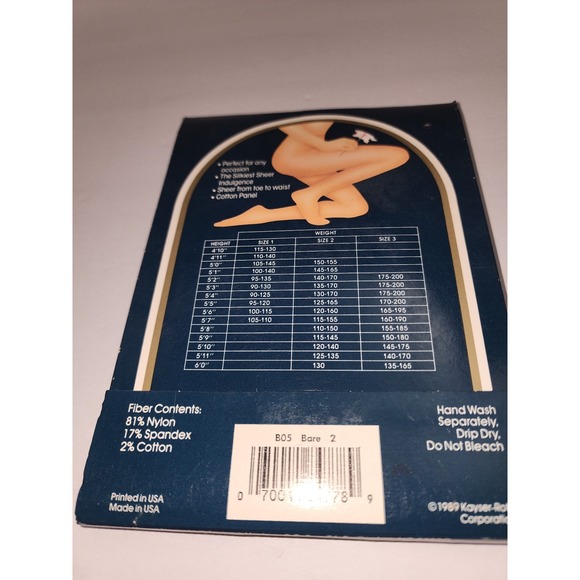 Vintage Pantyhose Burlington‎ Sheer Touch of Silk Nos - Picture 4 of 4